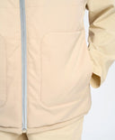 Детски утеплен елек с качулка млечнобял Button Blue