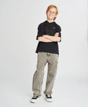 Детски прави дънки сиви Button Blue