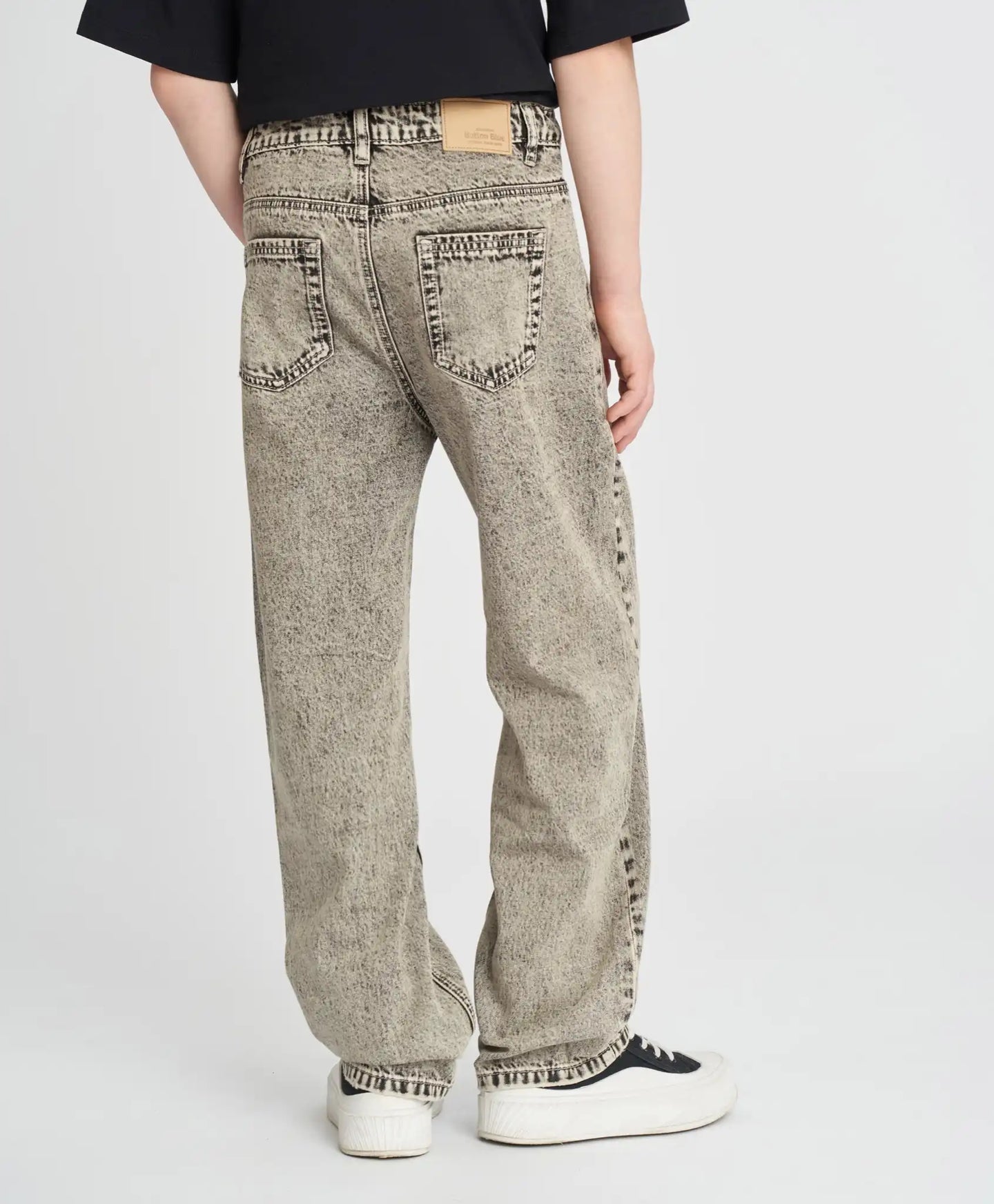 Детски прави дънки сиви Button Blue