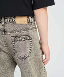 Детски прави дънки сиви Button Blue