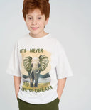 Тениска с къс ръкав бяла за МОМЧЕ основен изглед