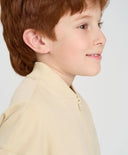 Детски бомбър оверсайз с принт млечнобял Button Blue