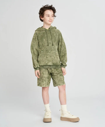 Шорти за момче зелени с ластичен колан Button Blue