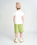 Шорти за момче зелени под коляното с ластичен колан Button Blue