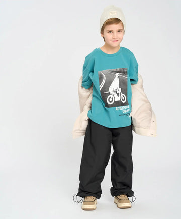 Джогър панталони с връзки за стягане – подходящи за момче и момиче Button Blue