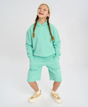 Базови детски зелени шорти за МОМИЧЕ основен изглед