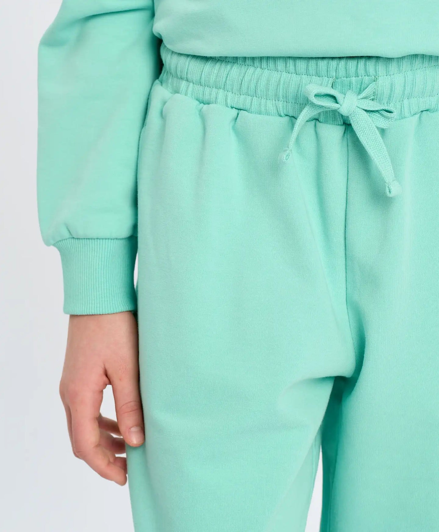 Базови детски прави шорти с ластичен колан зелени Button Blue