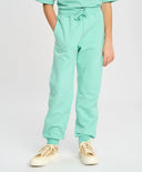 Базови детски утеплени джогъри с ластичен колан зелени Button Blue