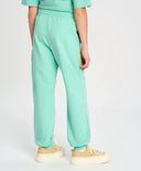 Базови детски утеплени джогъри с ластичен колан зелени Button Blue