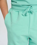 Базови детски утеплени джогъри с ластичен колан зелени Button Blue