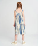 Сарафан с тънки презрамки и волани. Свободен памучен сарафан Button Blue