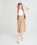 Сарафан потник с ленена пола за момиче мултиколор Button Blue