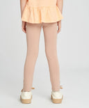 Клин за момиче кафяв с ластичен колан и принт Button Blue