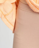 Клин за момиче кафяв с ластичен колан и принт Button Blue