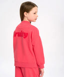 Бомбър оверсайз за момиче с копчета и принт коралов Button Blue