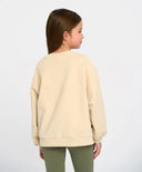 Суитшърт оверсайз детски млечнобял с принт Button Blue