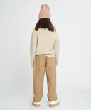 Джемпър за момиче сив оверсайз с лама Button Blue