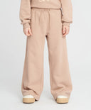 Панталони палацо за момиче бежови с ластичен колан Button Blue