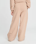 Панталони палацо за момиче бежови с ластичен колан Button Blue