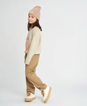 Детски чино панталони бежови с джобове Button Blue