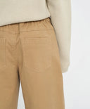 Детски чино панталони бежови с джобове Button Blue