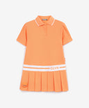 Рокля-поло с къс ръкав за момиче, трикотажна, коралова Gulliver