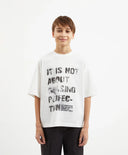 Тениска с къс ръкав за момче, свободна кройка с оригинален шрифтов декор, бяла, Gulliver