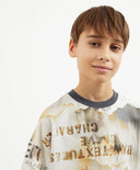 Тениска с къс ръкав за момче, свободна кройка с оригинален принт, многоцветна, Gulliver