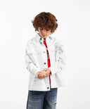 Късо дънково яке с модерни ефекти, бяло, Gulliver