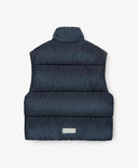 Ватиран елек за момче от деним, капитониран, син, Gulliver