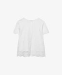 Бяла дантелена блуза с къс ръкав  Gulliver