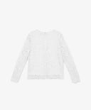 Дантелена блуза с дълъг ръкав бяла Gulliver