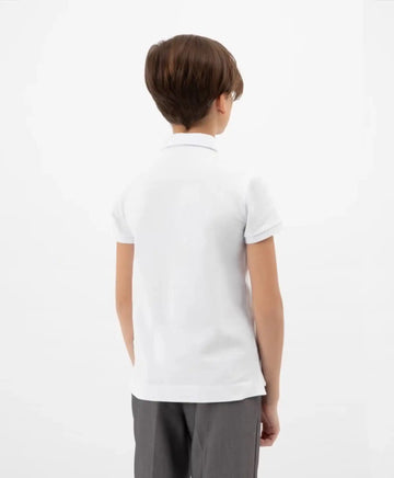 Поло с къс ръкав от пике, бяло за момче Gulliver
