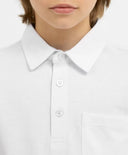 Поло с къс ръкав от пике, бяло за момче Gulliver