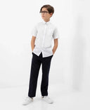 Класическа риза бяла за МОМЧЕ основен изглед