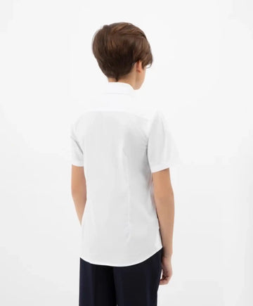 Класическа риза с къс ръкав бяла от Gulliver