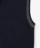 Жилетка плетена с контрастни райета синя от Gulliver