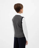 Жилетка плетена с Vотобразно деколте сива от Gulliver