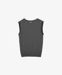 Жилетка плетена с Vотобразно деколте сива от Gulliver