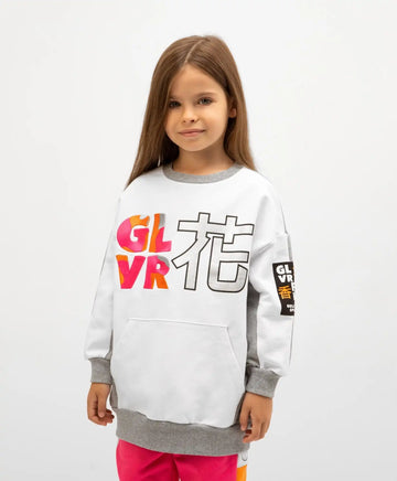 Суичър комбиниран от трикотаж сив Gulliver