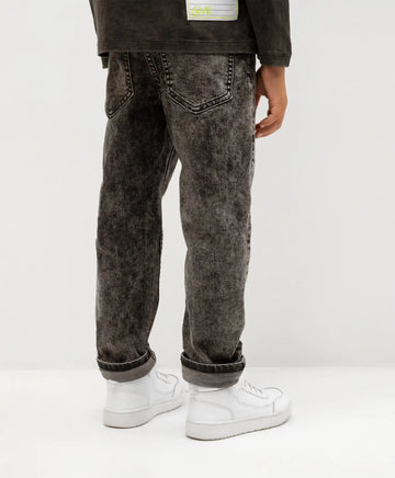 Дънки с мраморен ефект сив цвят Gulliver