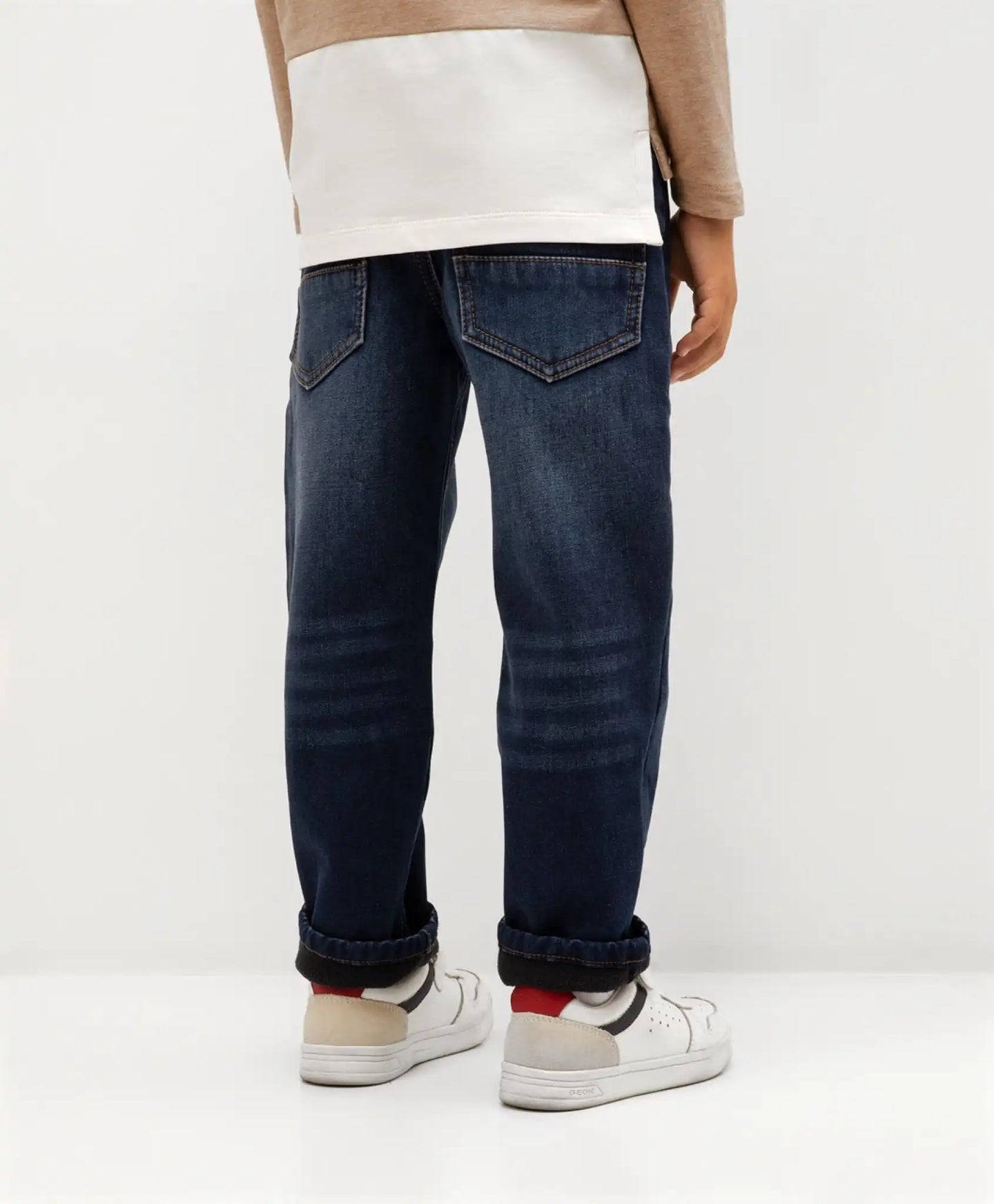 Поларени дънки син цвят