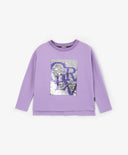 Блуза с пайети лилав цвят Gulliver