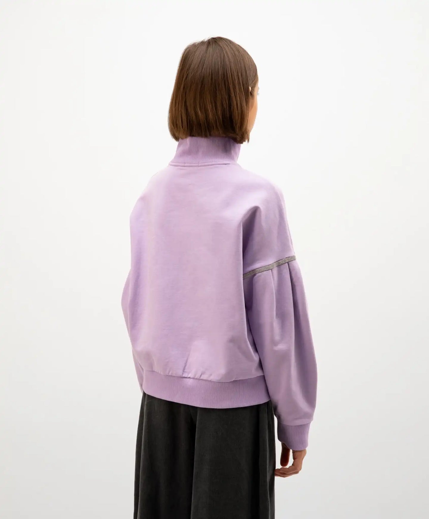 Свободна блуза с дълъг ръкав лилав цвят Gulliver