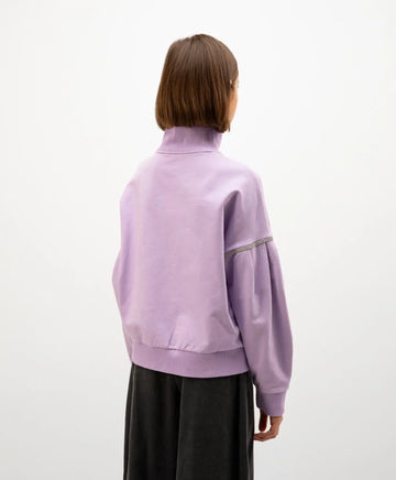 Свободна блуза с дълъг ръкав лилав цвят Gulliver