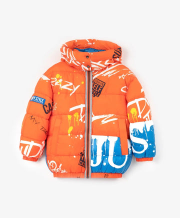 Овърсайз зимно бомбър яке оранжево Gulliver