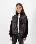 Суичър с цип и големи джобове черен Gulliver