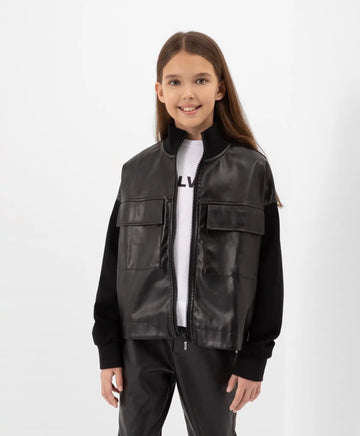 Суичър с цип и големи джобове черен Gulliver