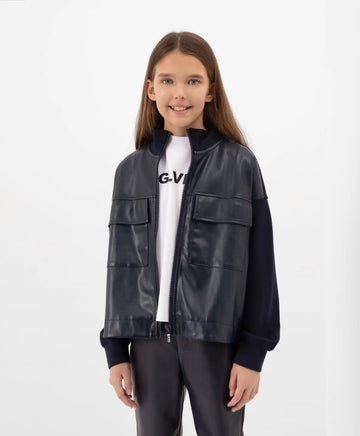 Суичър с цип с големи джобове син Gulliver