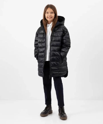 Ризово палто с изкуствен пух синьо от Gulliver